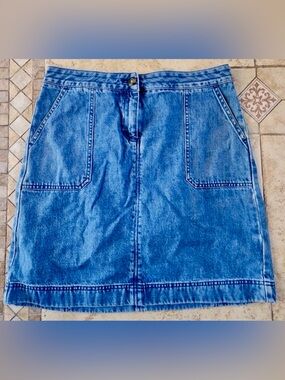 Boden A-Line Denim Skirt